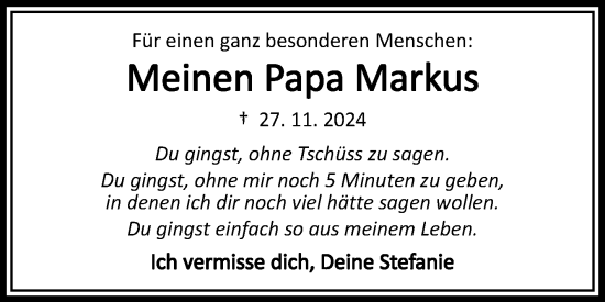 Traueranzeige von Markus Nahs von Volksstimme Halberstadt