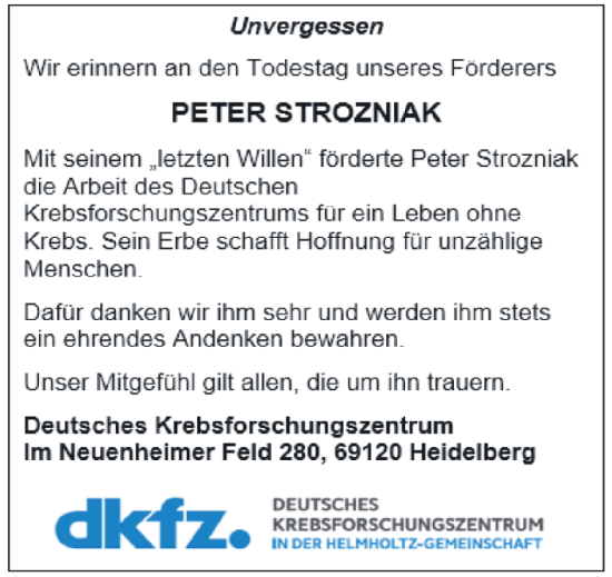 Traueranzeige von Peter Strozniak von Mitteldeutsche Zeitung Halle/Saalkreis