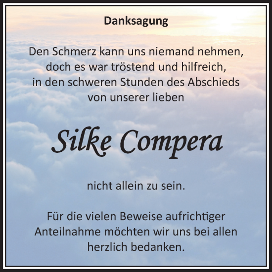 Traueranzeige von Silke Compera von Volksstimme Schönebeck