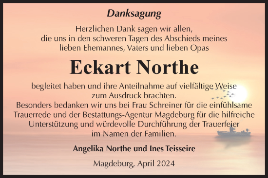 Traueranzeige von Eckart Northe von Volksstimme Magdeburg