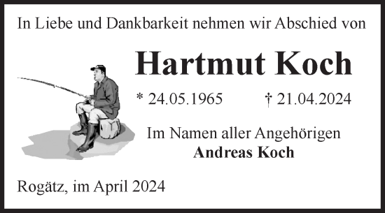 Traueranzeige von Hartmut Koch von Volksstimme Haldensleben/Wolmirstedt