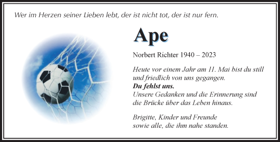 Traueranzeige von Norbert Richter von Volksstimme Magdeburg