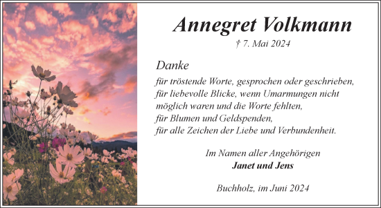 Traueranzeige von Annegret Volkmann von Volksstimme Staßfurt