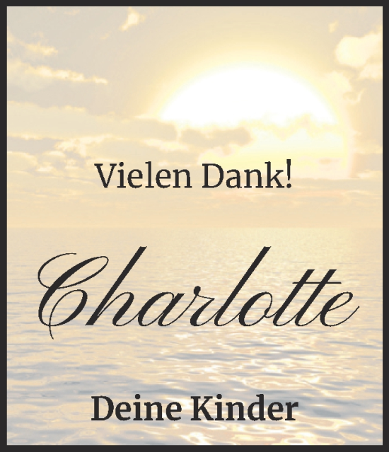 Traueranzeige von Charlotte  von Trauerkombi Bernburg