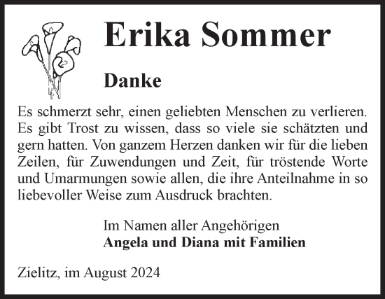 Traueranzeige von Erika Sommer von Volksstimme Haldensleben/Wolmirstedt