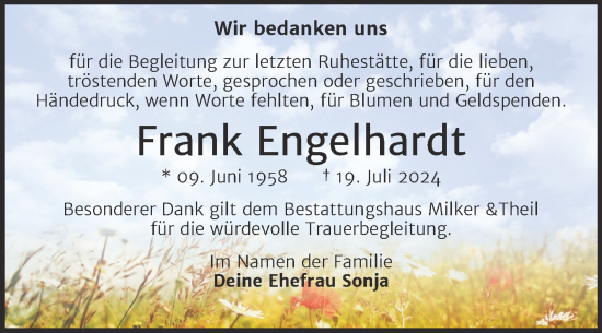 Traueranzeige von Frank Engelhardt von Trauerkombi Zeitz