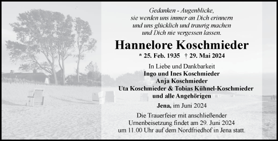 Traueranzeige von Hannelore Koschmieder von Volksstimme Magdeburg