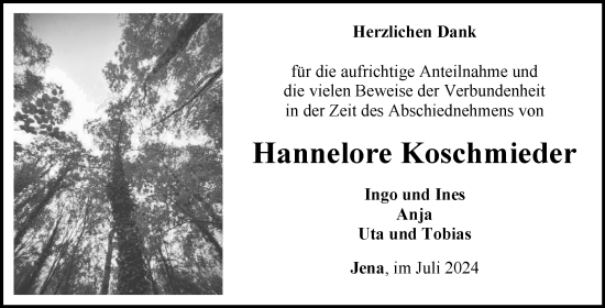 Traueranzeige von Hannelore Koschmieder von Volksstimme Magdeburg