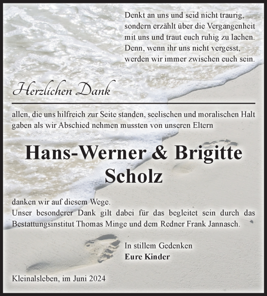 Traueranzeige von Hans-Werner Scholz von Volksstimme Oschersleben/Wanzleben