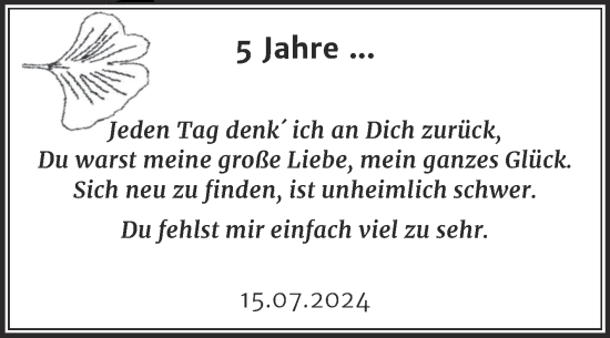 Traueranzeige von In Erinnerung  von Mitteldeutsche Zeitung Halle/Saalkreis