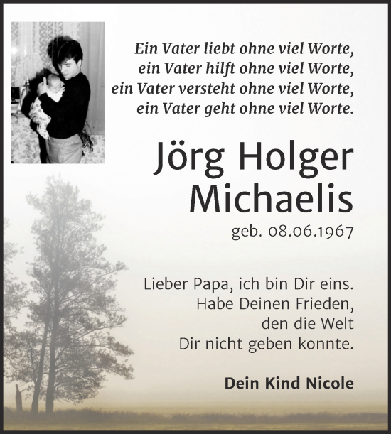 Traueranzeige von Jörg Holger Michaelis von Trauerkombi Zeitz