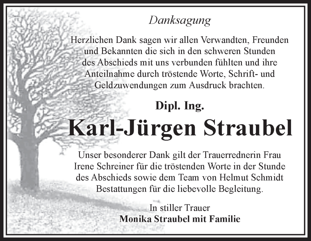  Traueranzeige für Karl-Jürgen Straubel vom 03.08.2024 aus Volksstimme Magdeburg