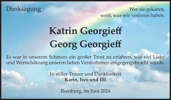 Traueranzeige von Katrin Georgieff von Volksstimme Wernigerode