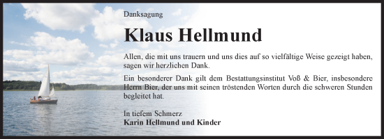 Traueranzeige von Klaus Hellmund von Volksstimme Wernigerode