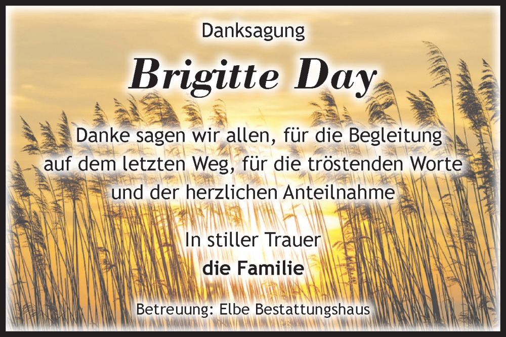  Traueranzeige für Brigitte Day vom 18.10.2025 aus Volksstimme Magdeburg