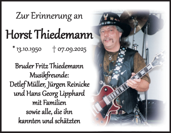 Traueranzeige von Horst Thiedemann von Trauerkombi Köthen
