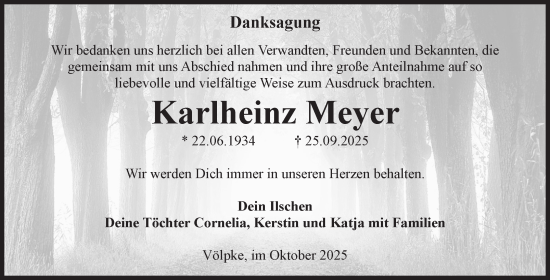 Traueranzeige von Karlheinz Meyer von Volksstimme Oschersleben/Wanzleben