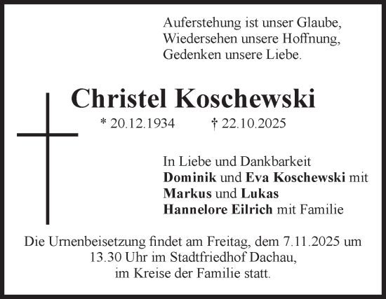 Traueranzeige von Christel Koschewski von Volksstimme Altmark West