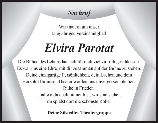 Traueranzeige von Elvira Parotat von Volksstimme Wernigerode
