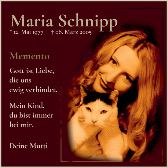 Traueranzeige von Maria Schnipp von Mitteldeutsche Zeitung Halle/Saalkreis