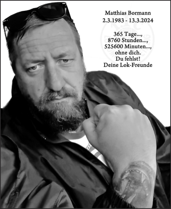 Traueranzeige von Matthias Bormann von Super Sonntag Wittenberg