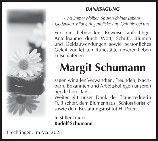 Traueranzeige von Margit Schumann von Volksstimme Haldensleben/Wolmirstedt