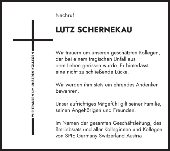 Traueranzeige von Lutz Schernekau von Volksstimme Altmark Ost