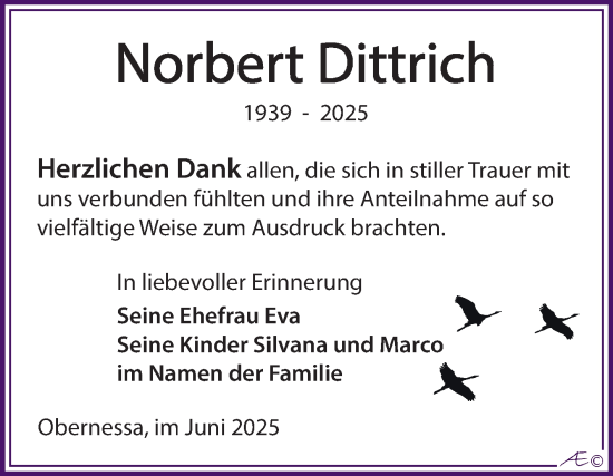 Traueranzeige von Norbert Dittrich von Trauerkombi Weißenfels