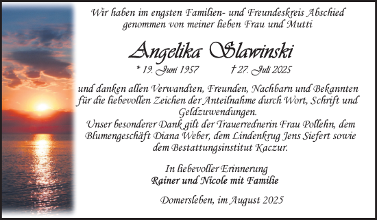 Traueranzeige von Angelika Oblmański von Volksstimme Oschersleben/Wanzleben