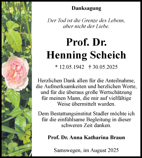 Traueranzeige von Henning Scheich von Volksstimme Magdeburg