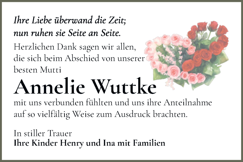  Traueranzeige für Annelie Wuttke vom 27.09.2025 aus Mitteldeutsche Zeitung Halle/Saalkreis