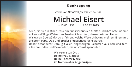 Traueranzeige von Michael Eisert von Volksstimme Magdeburg