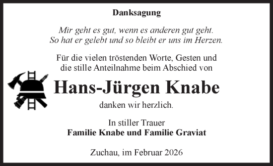 Traueranzeige von Hans-Jürgen Knabe von Volksstimme Schönebeck
